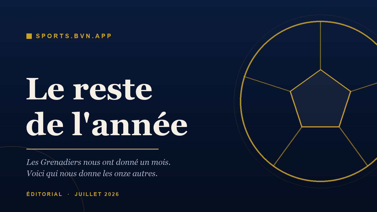 Le reste de l'année